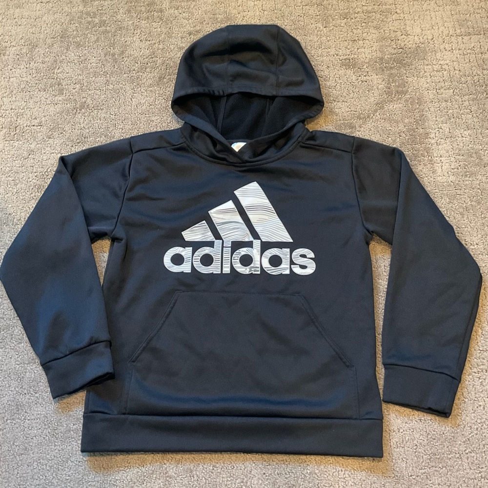 Adidas Kids Black Hoodie Size 10/12
